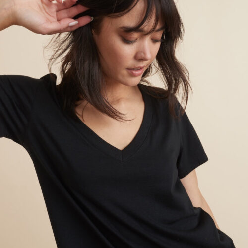 Boyfriend V-Neck in Black
