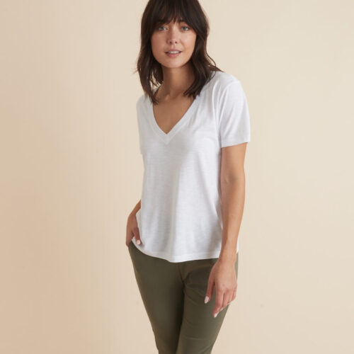 Boyfriend V-Neck in White