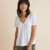 Boyfriend V-Neck in White