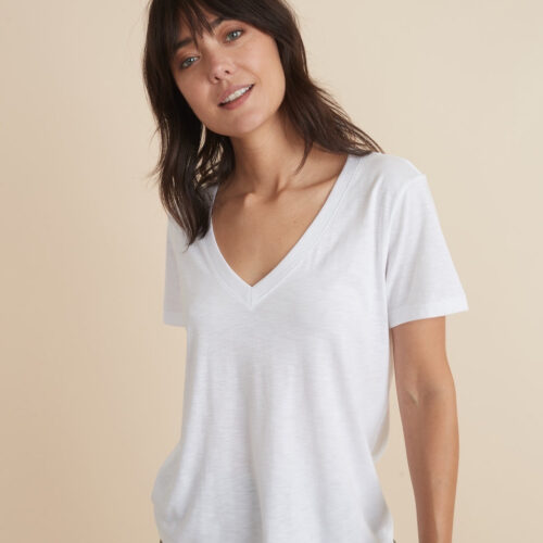 Boyfriend V-Neck in White