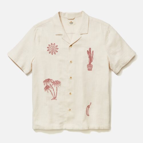 Stretch Selvage Embroidered Resort Shirt