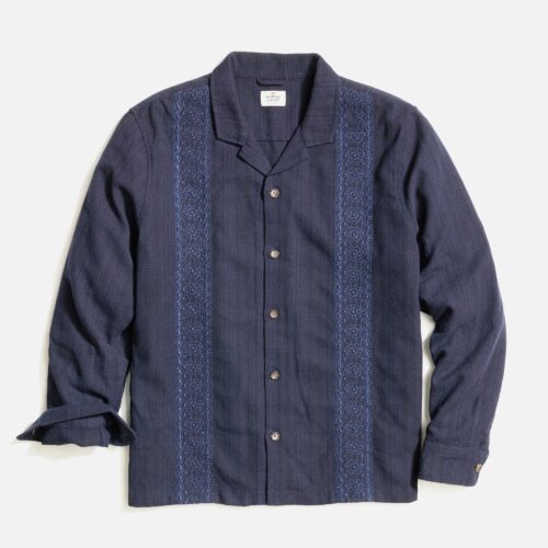 Embroidered Long Sleeve Resort Shirt