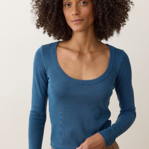 Lexi Rib Sun-In Longsleeve Scoop Tee