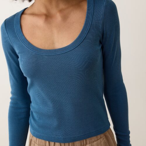 Lexi Rib Sun-In Longsleeve Scoop Tee