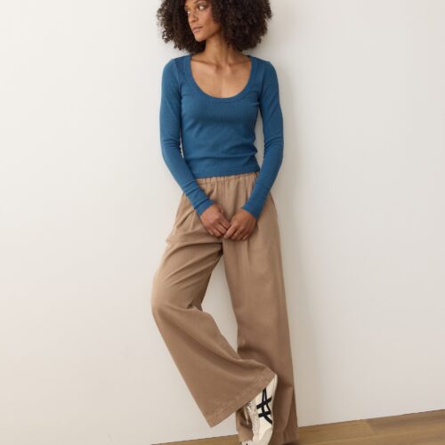 Lexi Rib Sun-In Longsleeve Scoop Tee