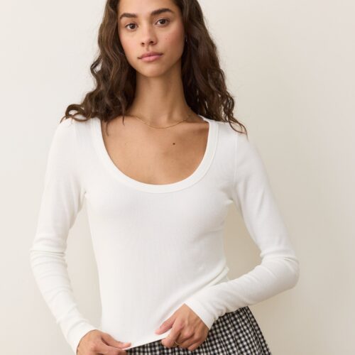 Lexi Rib Sun-In Longsleeve Scoop Tee