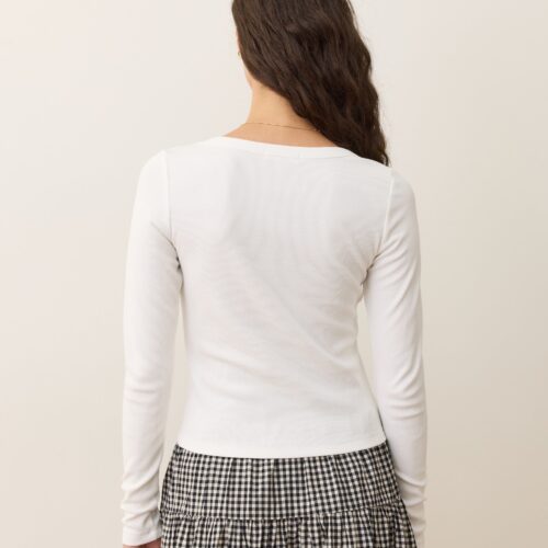 Lexi Rib Sun-In Longsleeve Scoop Tee