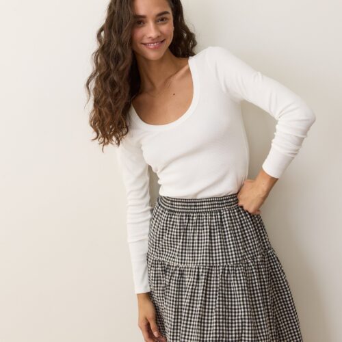Lexi Rib Sun-In Longsleeve Scoop Tee