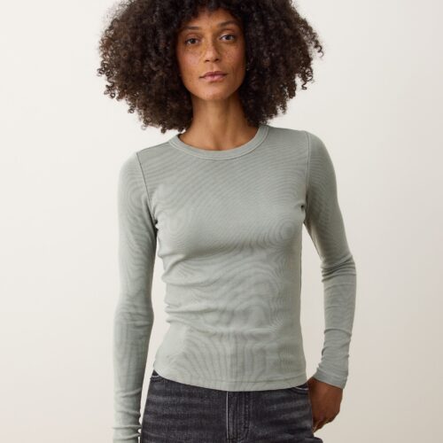 Lexi Rib Sun-In Longsleeve Crew Tee