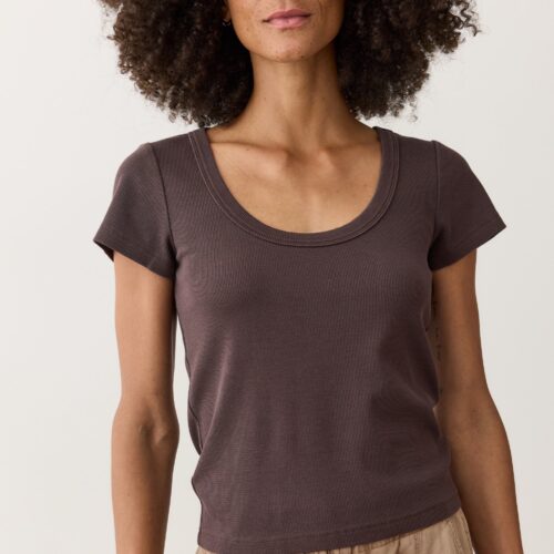 Lexi Rib Sun-In Scoop Tee