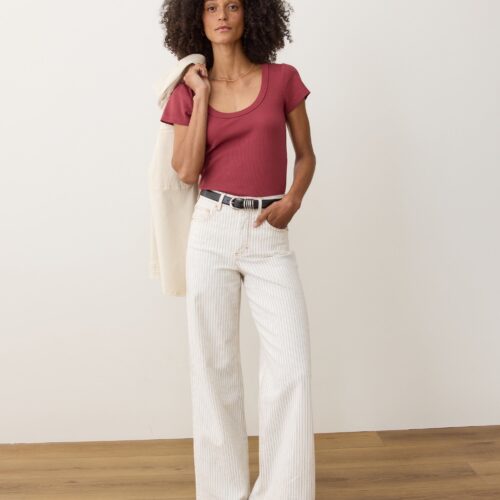 Lexi Rib Sun-In Scoop Tee