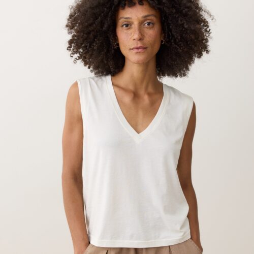 Pima Tissue V-Neck Tank