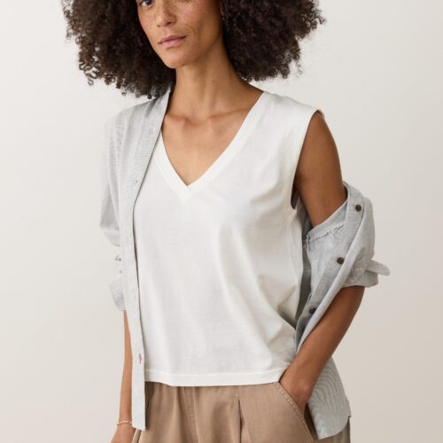 Pima Tissue V-Neck Tank
