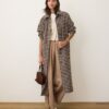 Hayes Houndstooth Trench Coat