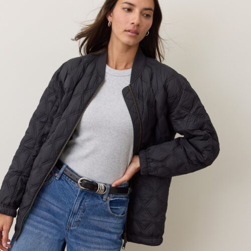 Marina Quilted Oversized Bomber