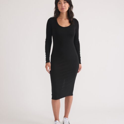 Lexi Rib Long Sleeve Midi Dress