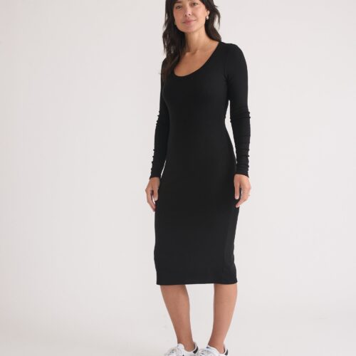Lexi Rib Long Sleeve Midi Dress