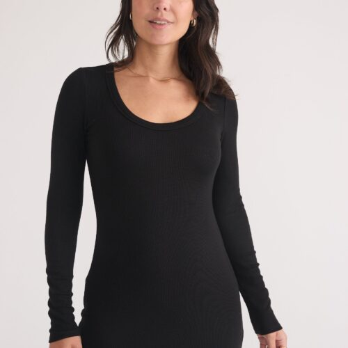 Lexi Rib Long Sleeve Midi Dress