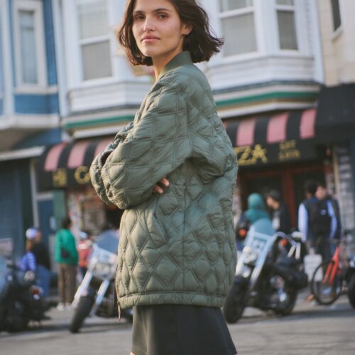 Marina Quilted Oversized Bomber