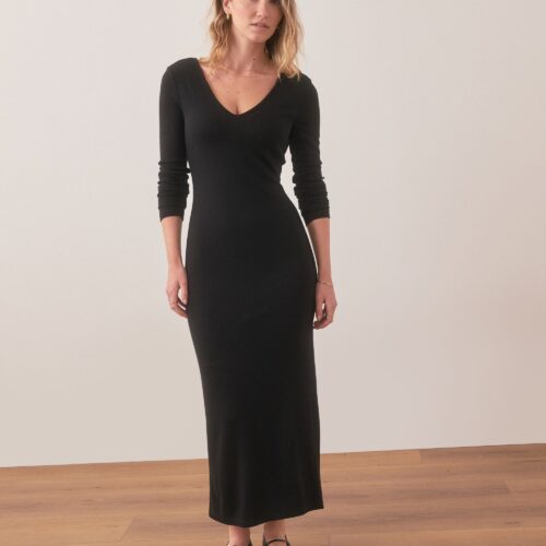Lexi Rib V-Neck Maxi Dress