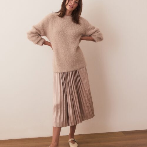 Chelsea Pleated Midi Skirt