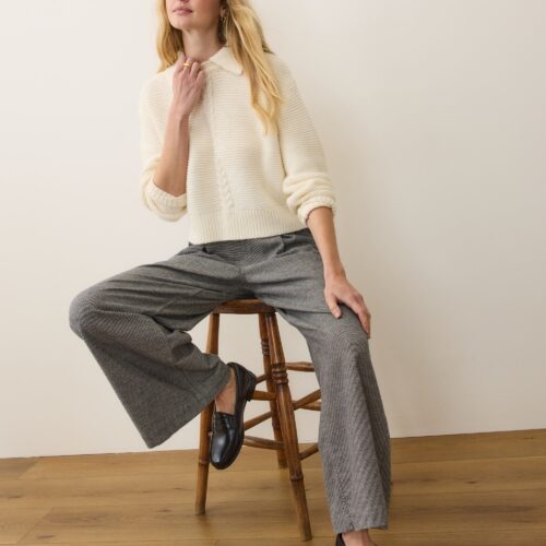 Everly Cable Knit Sweater Polo