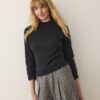Lucia Pointelle Mock Neck Sweater