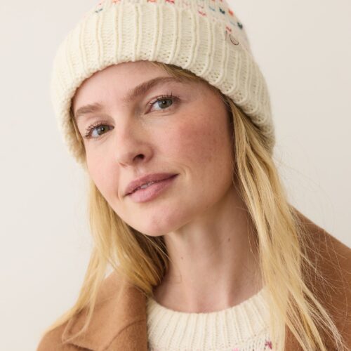 Rainbow Pom Beanie