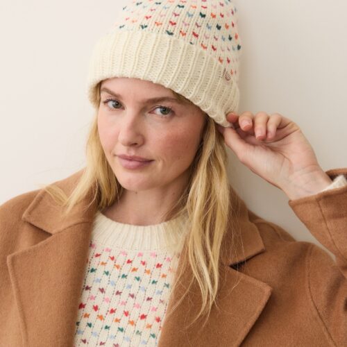 Rainbow Pom Beanie
