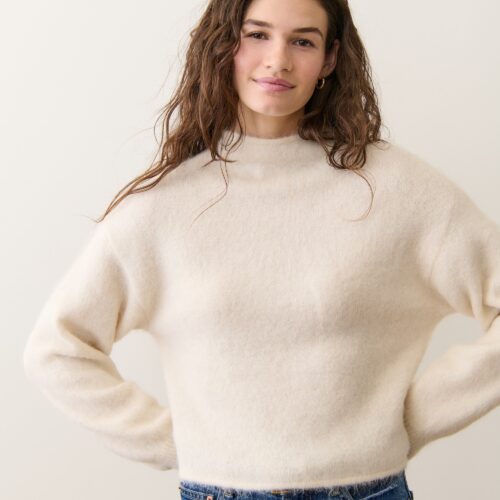Suri Alpaca Mock Neck Sweater