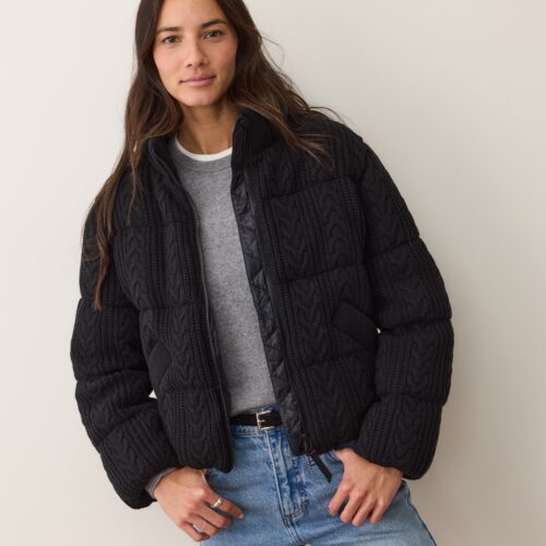 Alba Cable Knit Puffer