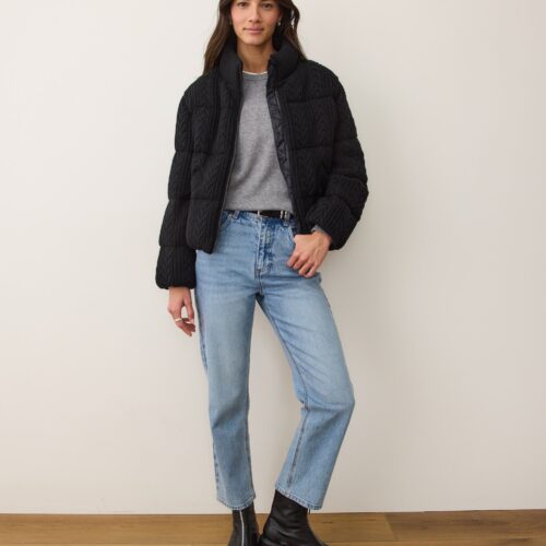 Alba Cable Knit Puffer