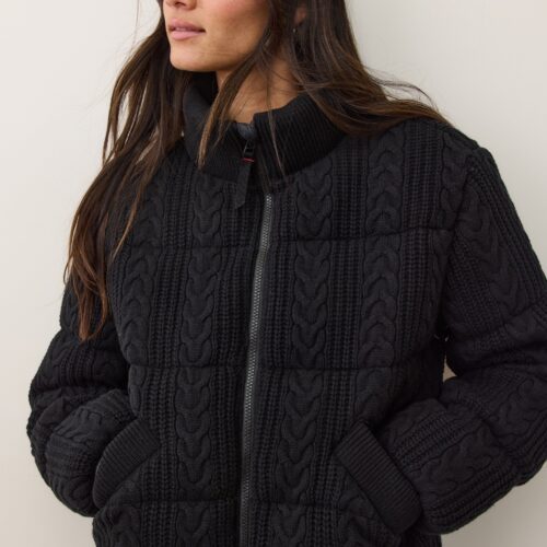 Alba Cable Knit Puffer