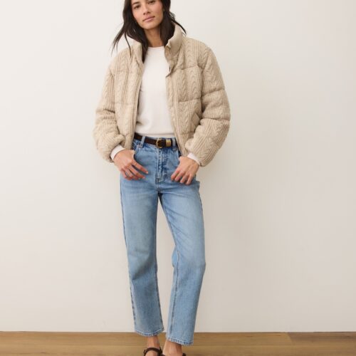 Alba Cable Knit Puffer