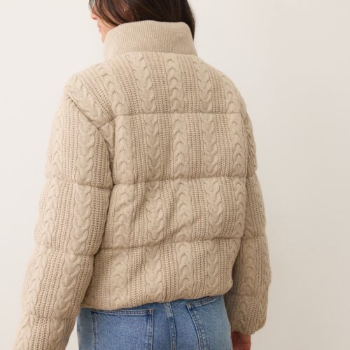 Alba Cable Knit Puffer