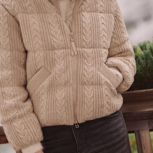 Alba Cable Knit Puffer