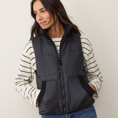 Alba Cable Knit Reversible Puffer Vest