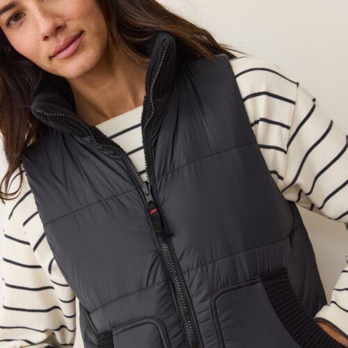 Alba Cable Knit Reversible Puffer Vest