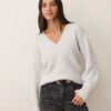 Elena Bouclé V-Neck Sweater