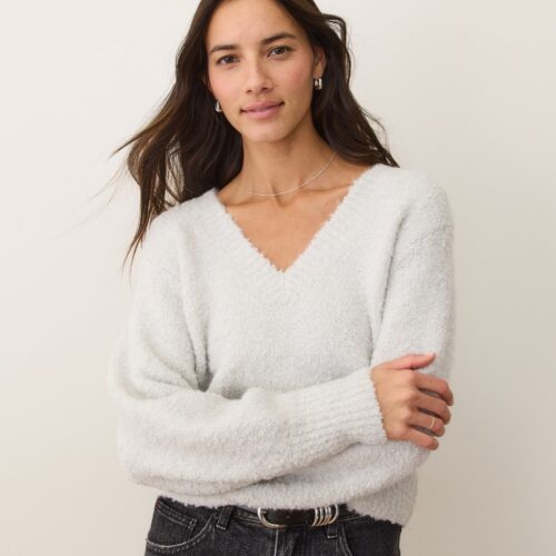 Elena Bouclé V-Neck Sweater