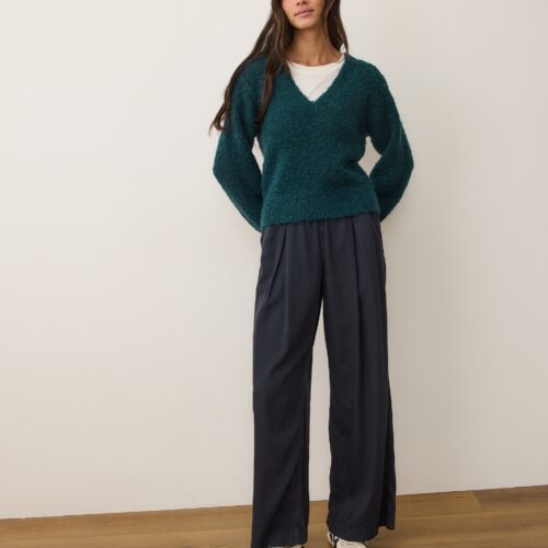 Elena Bouclé V-Neck Sweater