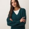 Elena Bouclé V-Neck Sweater