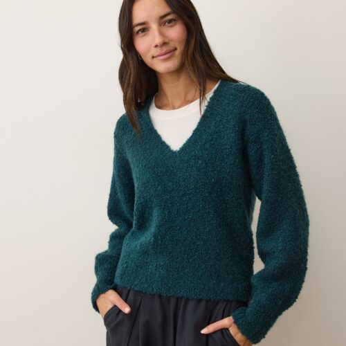 Elena Bouclé V-Neck Sweater