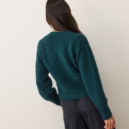 Elena Bouclé V-Neck Sweater
