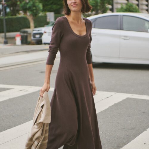 Lexi Rib Fit & Flare Dress