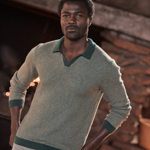 Liam Long Sleeve Sweater Polo