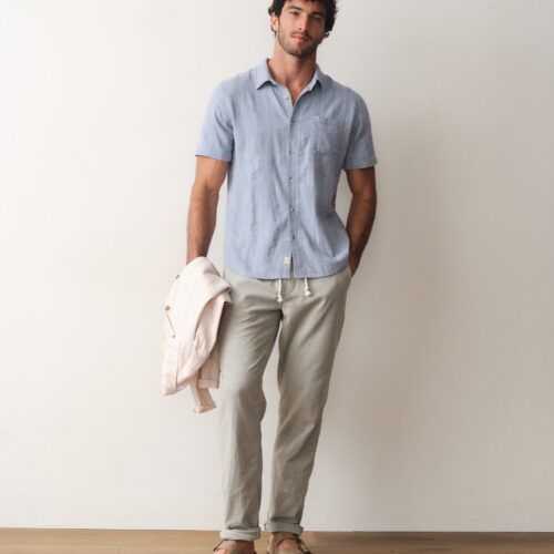 Stretch Selvage Short Sleeve Shirt