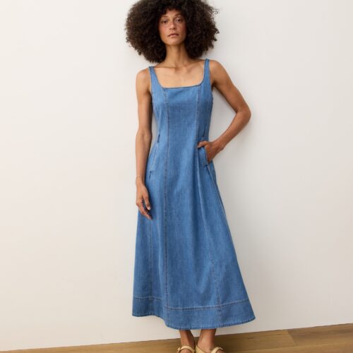 Roan Denim Maxi Dress