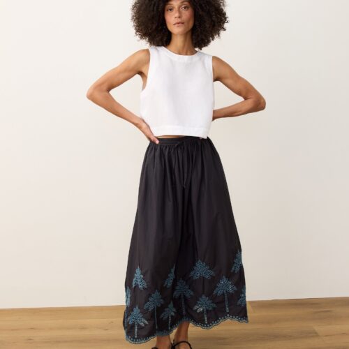 Ryland Eyelet Drawstring Skirt