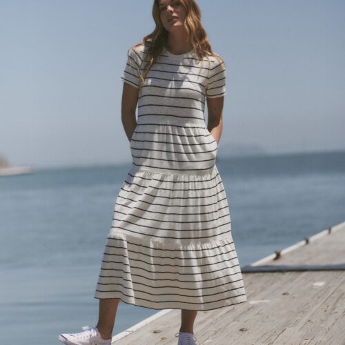 Sadie Vintage Slub Midi Dress